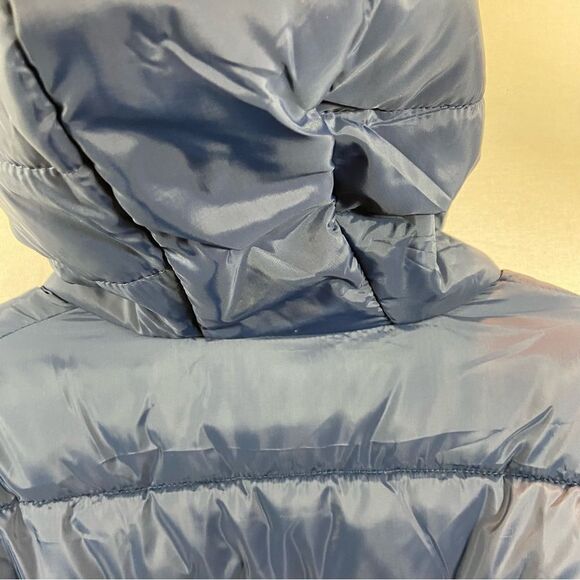 Brand New With Tags New Balance Hooded‎ Navy Puffer Tech Jacket Size 2XL - Picture 10 of 12